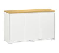 HOMCOM Mobile Multiuso con 2 Armadietti a 2 Livelli, Credenza Mobile da Cucina c