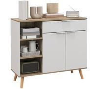 HOMCOM Mobile Multiuso Salvaspazio 95x35x85 cm Bianco e color Legno