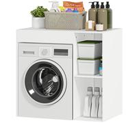 HOMCOM Mobile per Lavatrice e Asciugatrice con 2 Ripiani 96x60x95cm Bianco