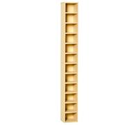 HOMCOM Mobile Porta CD a 12 Ripiani 204 CD 21x20x175cm Color Legno