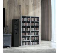 HOMCOM Mobile porta CD/DVD e dispositivi multimediali con 24 scomparti, max. Capacità 456 CD/336 DVD, archiviazione per biblioteca