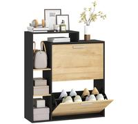 HOMCOM Mobile Portascarpe con 2 Cassetti Ribaltabili, Stretto