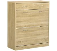 HOMCOM Mobile Scarpiera con 2 Ripiani Interni Regolabili e Cassetti