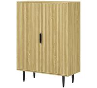 HOMCOM Mobile Scarpiera per 15 Paia di Scarpe con 4 Ripiani Regolabili