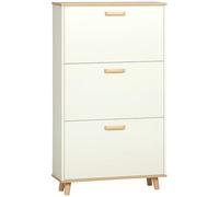 HOMCOM Mobile Scarpiera Salvaspazio con 3 Cassetti 70x23.5x122 cm Bianco