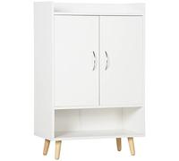 HOMCOM Mobile Scarpiera Salvaspazio con Ripiano Aperto 60x30x92cm Bianco