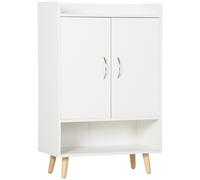 HOMCOM Mobile Scarpiera Salvaspazio in Legno Bianco per Ingresso
