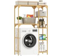 HOMCOM Mobile Sopra Lavatrice a 7 Ripiani in Bambù 100x40x157 cm color Legno