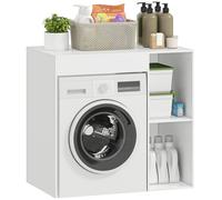 HOMCOM Mobile Sopra Lavatrice con 2 Ripiani Aperti 96x60x95 cm, Bianco