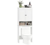 HOMCOM Mobile Sopra WC Copriwater Ante Soft Close 65x22x161 cm Bianco