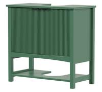 HOMCOM Mobile Sottolavabo a Colonna con Ripiano Aperto, Anta, Verde Scuro
