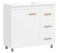 HOMCOM Mobile Sottolavabo per Bagno Salvaspazio 70x30x65cm Bianco