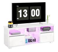 HOMCOM Mobile TV 120cm per TV 55 pollici Bianco
