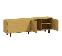 HOMCOM Mobile TV 180 cm, Mobile per Televisori da 208,3 cm con 4 Ante ad Apertura a Pressione, 180x35x55,5 cm, Effetto Legno Naturale Aosom Italy