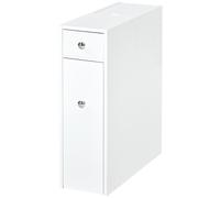 Homcom Mobiletto Armadietto Cassetti Scorrevoli Moderno da Bagno in MDF 17 x 48 x 58cm Bianco