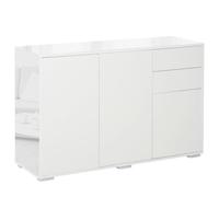 HOMCOM Mobiletto Multiuso in Legno per Soggiorno, Cucina, Ufficio con Apertura a Pressione, 117x36x74cm