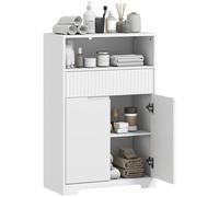 HOMCOM Mobiletto Bagno Salvaspazio con Cassetto e Ripiano Regolabile
