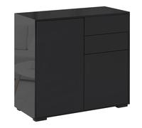 HOMCOM Mobiletto Multiuso con 2 Cassetti e 2 Armadietti, Apertura a Pressione, Mobile per Casa e Ufficio, 79x36x74cm Aosom