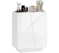 HOMCOM Mobiletto Multiuso in Truciolato a 3 Livelli, 70x40x88 cm, Bianco