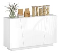 HOMCOM Mobiletto Multiuso in Truciolato a 5 Livelli, 150x40x88 cm, Bianco