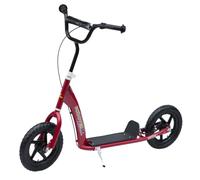 HOMCOM Monopattino 2 Ruote per Bambini 5-12 Anni, 120x52x80-88 cm Rosso