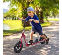 HOMCOM Monopattino 2 Ruote per Bambini 5-12 Anni con Freno Posteriore e Manubrio Regolabile, Monopattino in Acciaio e Plastica, 120x52x80-88 cm, Blu Questo monopattino per bambini HOMCOM offre diverti