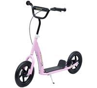 HOMCOM Monopattino per Bambini 5-12 Anni con Freno Posteriore e Manubrio Regolabile, 120x52x80-88 cm, Rosa Aosom Italy