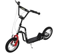 HOMCOM - Monopattino regolabile per bambini, con pneumatici, 12 pollici a partire da 5 anni, blu, 120 x 58 x 75-80 cm
