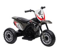 HOMCOM Moto da Cross Elettrica per Bambini 18-36 Mesi a 3 Ruote Grigia