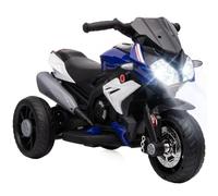 HOMCOM Moto Elettrica per Bambini 3-5 Anni Max 25kg 3km/h 86x42x52 cm Blu