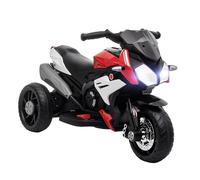 HOMCOM Moto Elettrica per Bambini 3-5 Anni Max. 25kg con Luci, Musica, Batteria 6V e Velocità 3km/h, 86x42x52 cm, Rossa