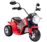 HOMCOM Moto Elettrica per Bambini a 3 Ruote con Luci e Suoni, Batteria Ricaricab