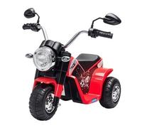 HOMCOM Moto Elettrica per Bambini 18-36 Mesi con 3 Ruote, Luci e Suoni, Batteria Ricaricabile 6V, Velocità 2 km/h, 72x57x56cm Rossa Aosom
