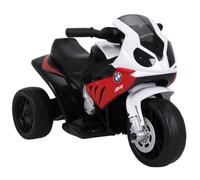 HOMCOM Moto Elettrica per Bambini Licenza BMW Max 20kg, Bianco Rosso