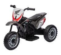HOMCOM Moto Giocattolo Elettrica per Bambini 18-36 Mesi a 3 Ruote Grigia