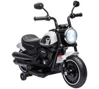 HOMCOM Moto Giocattolo Elettrica per Bambini 18-36 Mesi con Rotelle Rosa e Nero