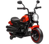 HOMCOM Moto Giocattolo Elettrica per Bambini 18-36 Mesi con Rotelle Rosa e Nero