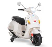 HOMCOM Motocicletta elettrica Bambini Triciclo Auto Scooter Scooter elettrico Batteria con luce MP3 USB Bambini 3-6 anni White