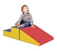 HOMCOM Motricità bambino modulabile, Giocattoli da arrampicata Schiuma Blocchi di costruzione Giocattoli educativi 2 Mattoni giganti in Schiuma per Bambini 12-36 Mesi, Multicolore