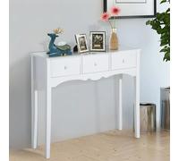 HOMCOM Mueble Mesa Recibidor Entrada Tocador Console con 3 Cajones 100x32x85cm
