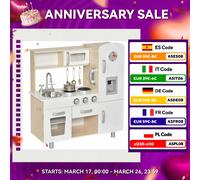 HOMCOM multi storage kitchen toy per + 3 anni 74x30x81 cm