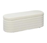 HOMCOM Panca Contenitore Fondo Letto in Tessuto Teddy 116x41x40.5cm Grigio