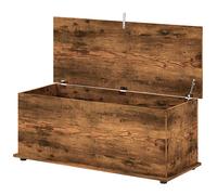 HOMCOM Panca Contenitore Multiuso per Camera da Letto e Ingresso in Legno, Capacità 120 kg, 100x40x40cm, Marrone Aosom Italy