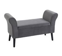 HOMCOM Panca Contenitore per Camera e Ingresso in Tessuto Vellutato