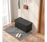 HOMCOM Panca Contenitore Pieghevole da 84L, Panca Fondoletto con Coperchio Imbottito e Rivestimento in Pelle PU, 76x38x38cm Description:Lasciati conquistare dall'eleganza e la funzionalità della panca