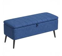 HOMCOM Panca Contenitore Rettangolare 102x40x44 cm Blu Scuro