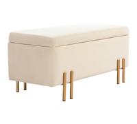 HOMCOM Panca da Ingresso Moderna con Spazio Contenitore Interno Beige