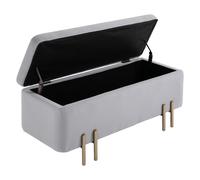 HOMCOM Panca da Ingresso Moderna con Spazio Contenitore Interno Beige