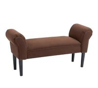 HOMCOM Panca Design contemporaneo Panca con braccioli curvi Grand Confort 102L x 36L x 51H cm Marrone