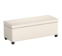 POUF HOMCOM IT838-527V00BG - panca contenitore imbottita in velluto a coste
